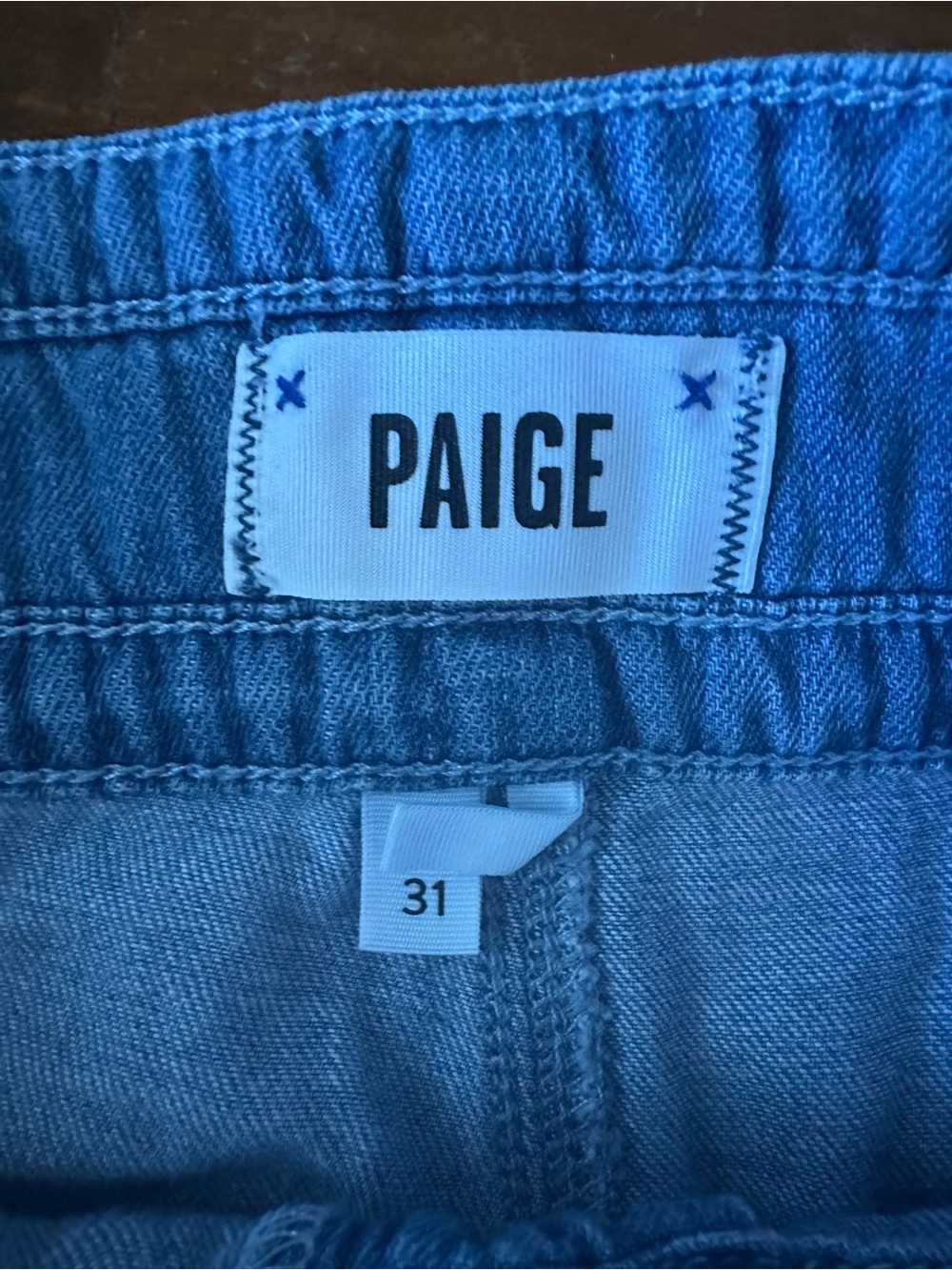 Paige Anessa Wide Leg Tie-Waist Denim Jeans - Blue size 31 NWT - Picture 4 of 11